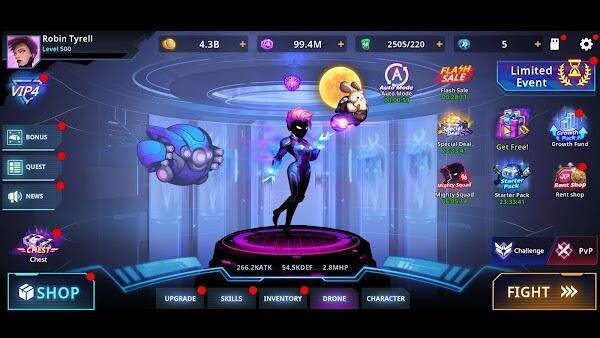cyber fighters mod apk max level