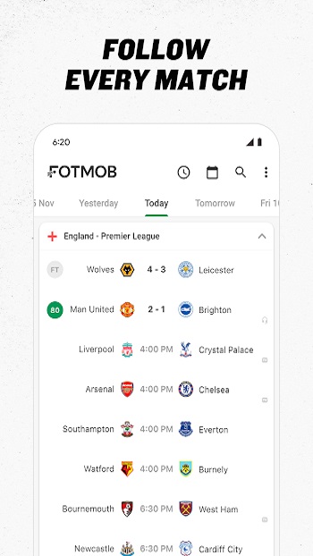 fotmob for android