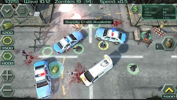 zombie defense mod apk free shopping